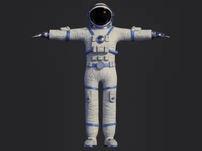 Astronaut Low-poly 3D model