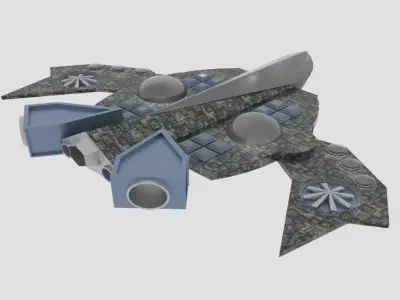 Cosmos 800-S Spaceship  Low-poly 3D model