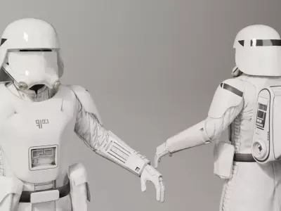 First Order Snowtrooper - Stars wars Game Ready Character Low-poly 3D model