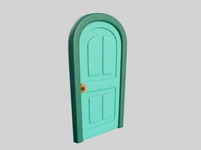 Cartoon Door 10b 3D model