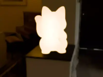 Indirect lighting of maneki neko 3D model