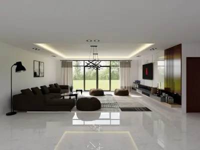 Morden living room  3D model