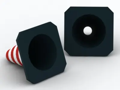 Street cones 3D model