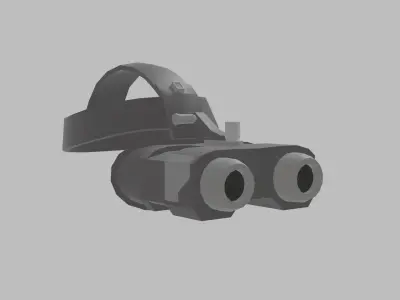 LOW-POLY SCI-FI GLASSES Low-poly 3D model purchase