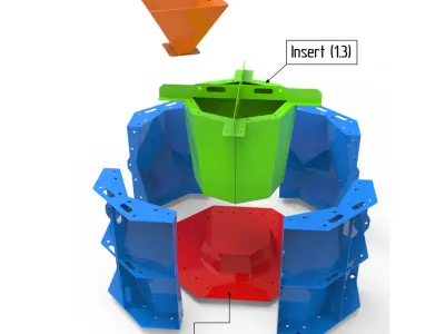 Welding Project Plans Drawings Mold 1 Pot DXF PDF 3D model