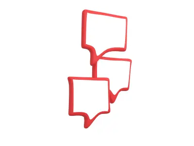 Speech Balloon v16 006 Low-poly 3D model