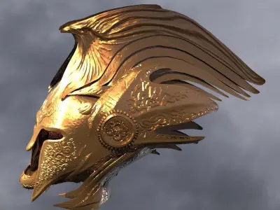 Spartan sun helmet warrior 3D model