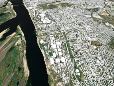 Cityscape Volgograd Russia 3D model