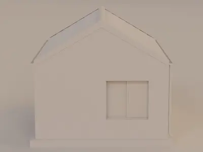 Little home Low-poly 3D model