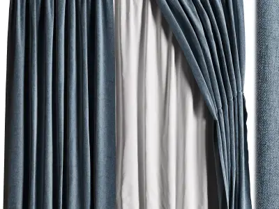 Curtain N1  Free 3D model
