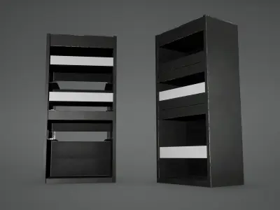 Cyberpunk Server Low Poly  Game Ready Low-poly 3D model