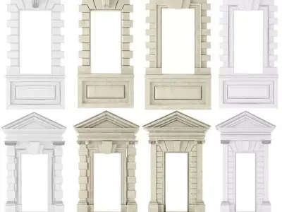 Classic Architecture Door and window portals 3D model