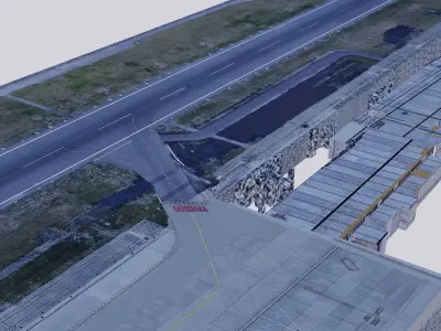 London City Airport 3D Map Low-poly 3D model