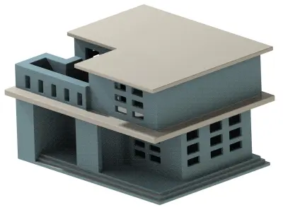 Exquisite Cartoon Villa 3D print model