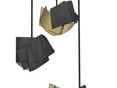 Tuell And Reynolds Galapagos Cluster Pendant Light 3D model