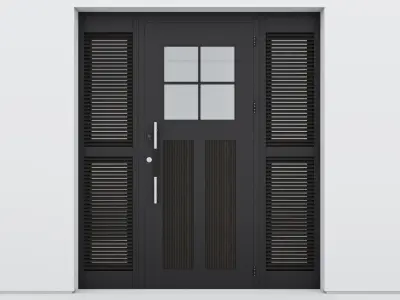 Aluminium door 83 3D model