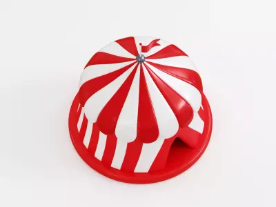 Circus Tent Low-poly 3D model