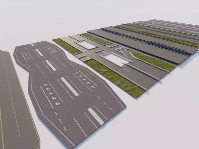 Road Pack - Extended-City Roads 3D model order