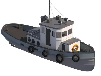 Tug boat harbour edition 3D model