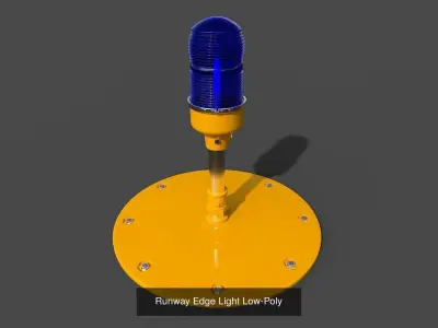 Airport runway lights Collection - Low Poly 3D Model Pack