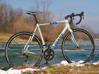  Giant TCR Road Bicycle Rigged for Cinema 4D 