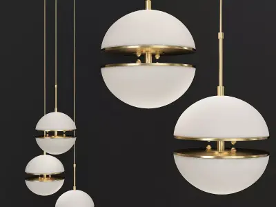 HANGING LAMP SPIRIDON TRIPLE 3d model Low-poly 3D model