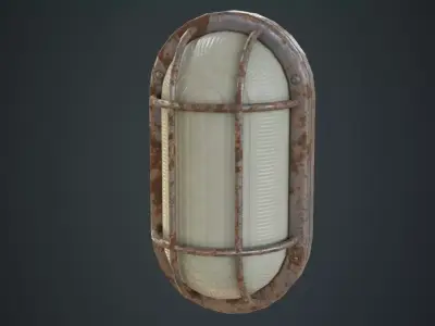 Bulkhead Light 1D Low-poly 3D model