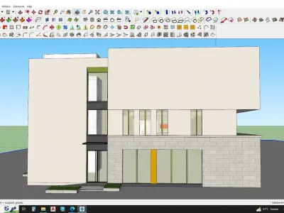 School Building 3d model 3D model