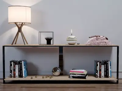 Minotti Williams Console 2 Sizes  3D model