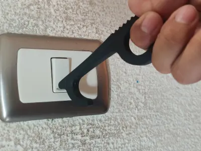 Anti-covid person opening door with metal handle Free 3D print model