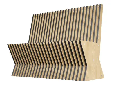 Modern parametric bench  3D model