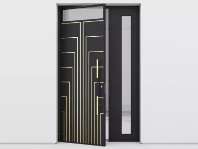 Aluminium door 295 3D model