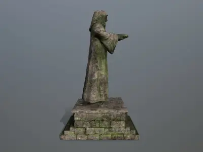 old statue Low-poly 3D model