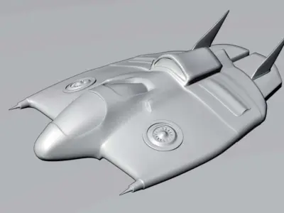 Spaceship 3D model - Sci-Fi Ship - Low Poly Low-poly 3D model