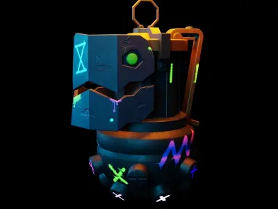 Jinx Granade from League of Legends Low-poly 3D model