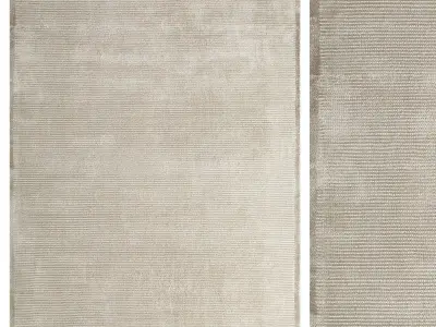 Carpet set 24 - Beige Wool Rug - 6K 3D model