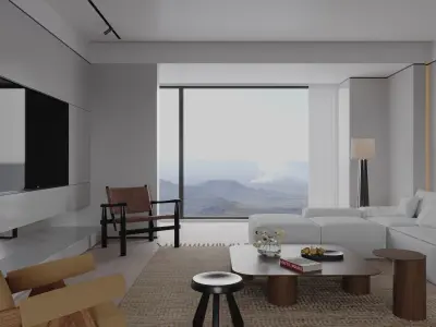 living room interior scenes  3D model