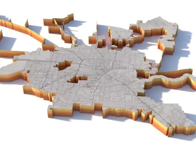 Houston City Texas USA 3D model