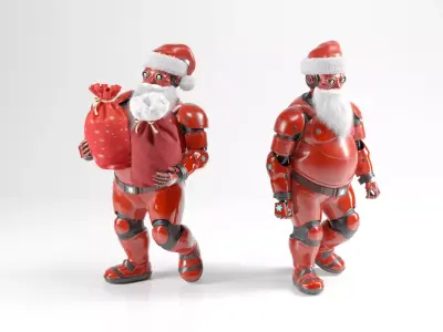 SANTA ROBOT CHRISTIMAS Low-poly 3D model