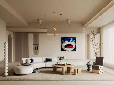 living room Corona Renderer 3D model 3D model 3D model purchase