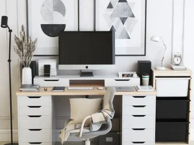 Office workplace 21 3D model