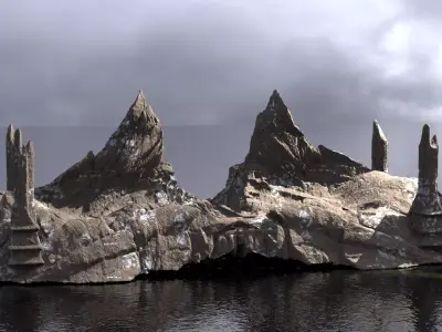 Syrian ancient rocks 3D model