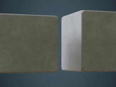 Concrete Barrier 4A Low-poly 3D model