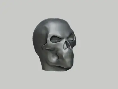Minimal skull Headphone Stand Cyborg Headset Stand 3D print model