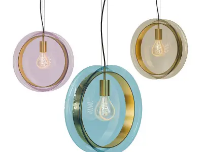orbital circular pendant light - 3D model