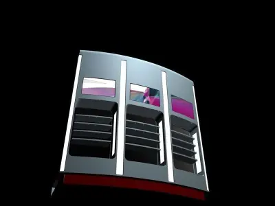 shop shelves multicolor 3D model