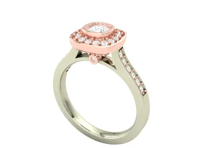 Women Ring  Render 3dm STL OBJ FBX Details 3D print model 245