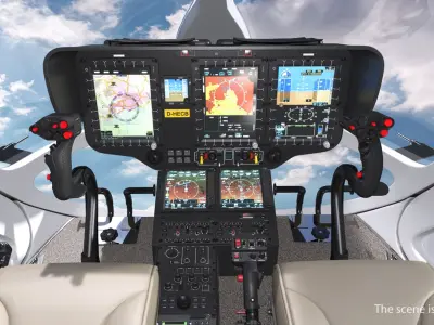  Airbus H145 Helicopter Cockpit 