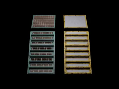 Flooring and Stairs Pack Low-poly 3D model