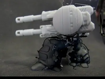 CHIBI-TECH SD - BURLEIGH-II DUO GUNPOD       3D print model